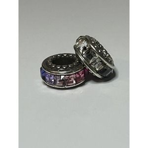 Brighton Silver Tone Spectrum Beads Spacer Lot Of 2